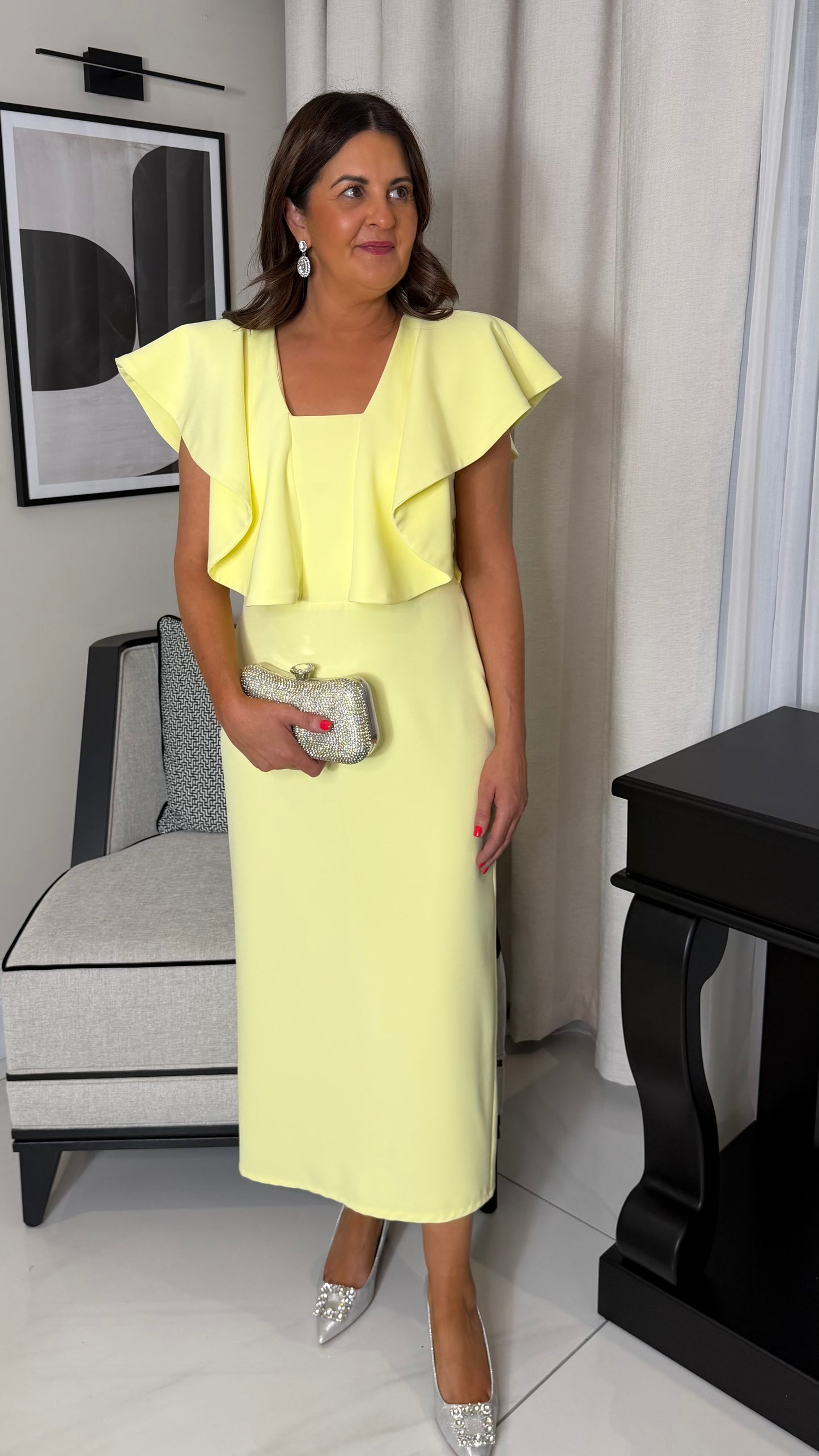 Farah Soft Lemon Dress