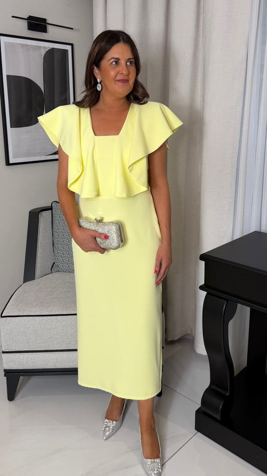 Farah Soft Lemon Dress
