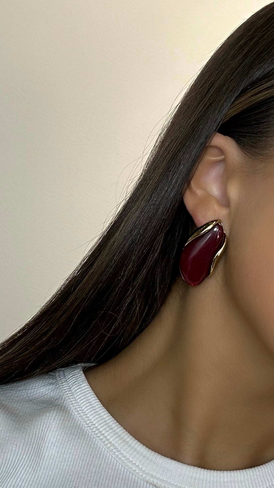 Amara- Red & Gold Earrings