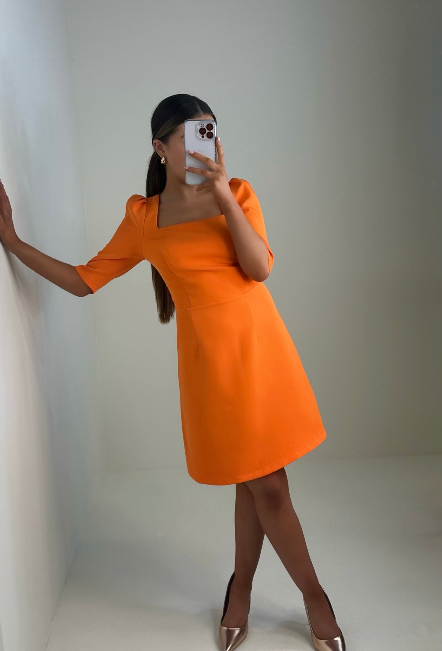 Willow Orange Mini Dress