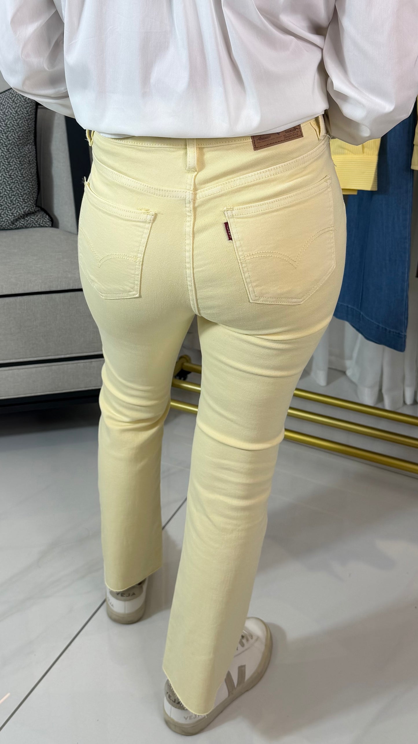 Lemon Cropped Jeans
