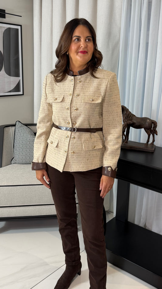 Cream Tweed Blazer