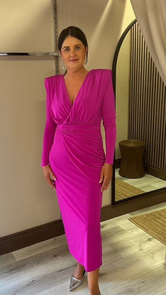 Yvonne Fuchsia Dress