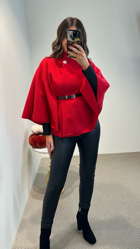 Red Cape with Belt