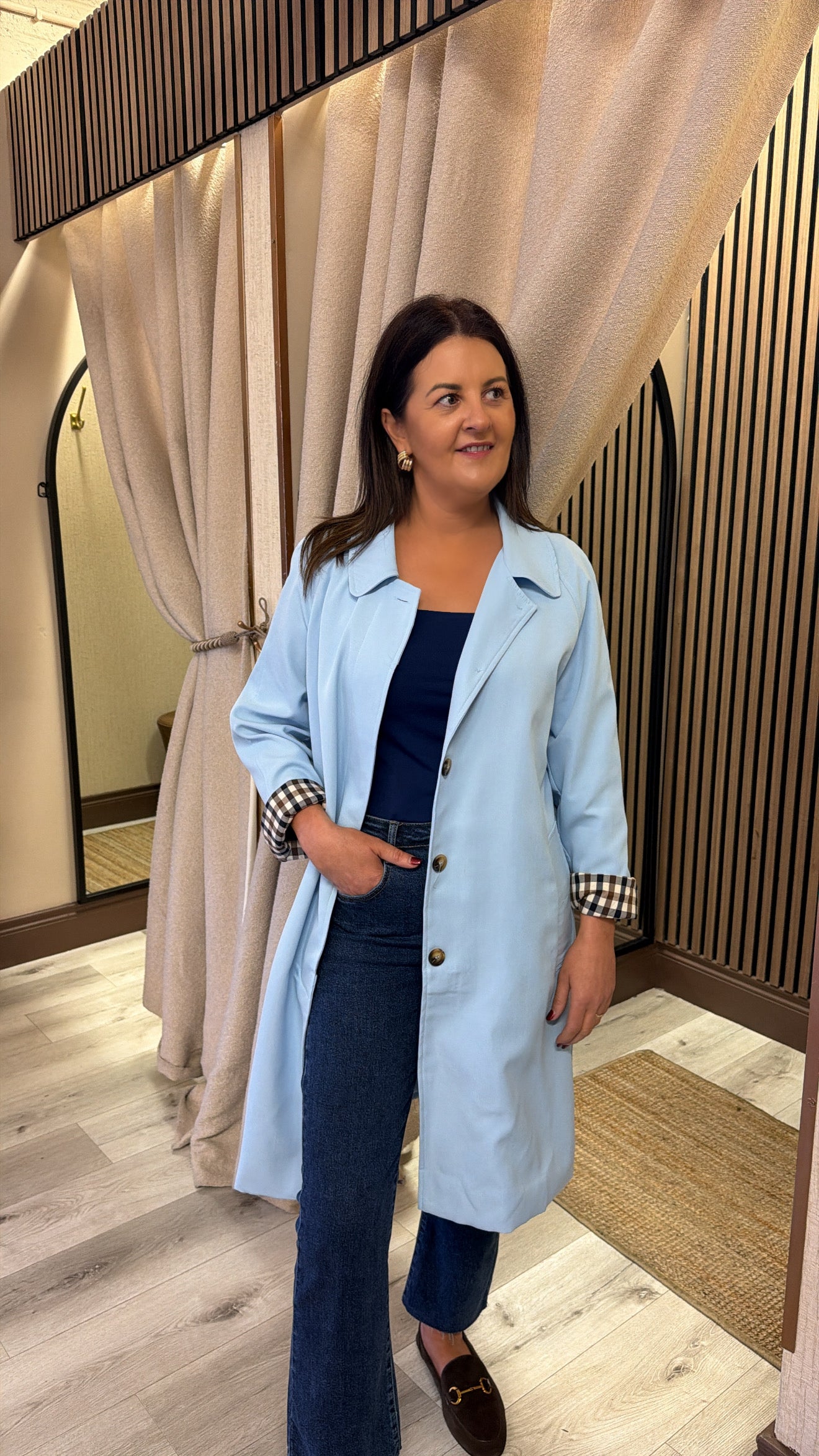 Baby Blue Trenchcoat