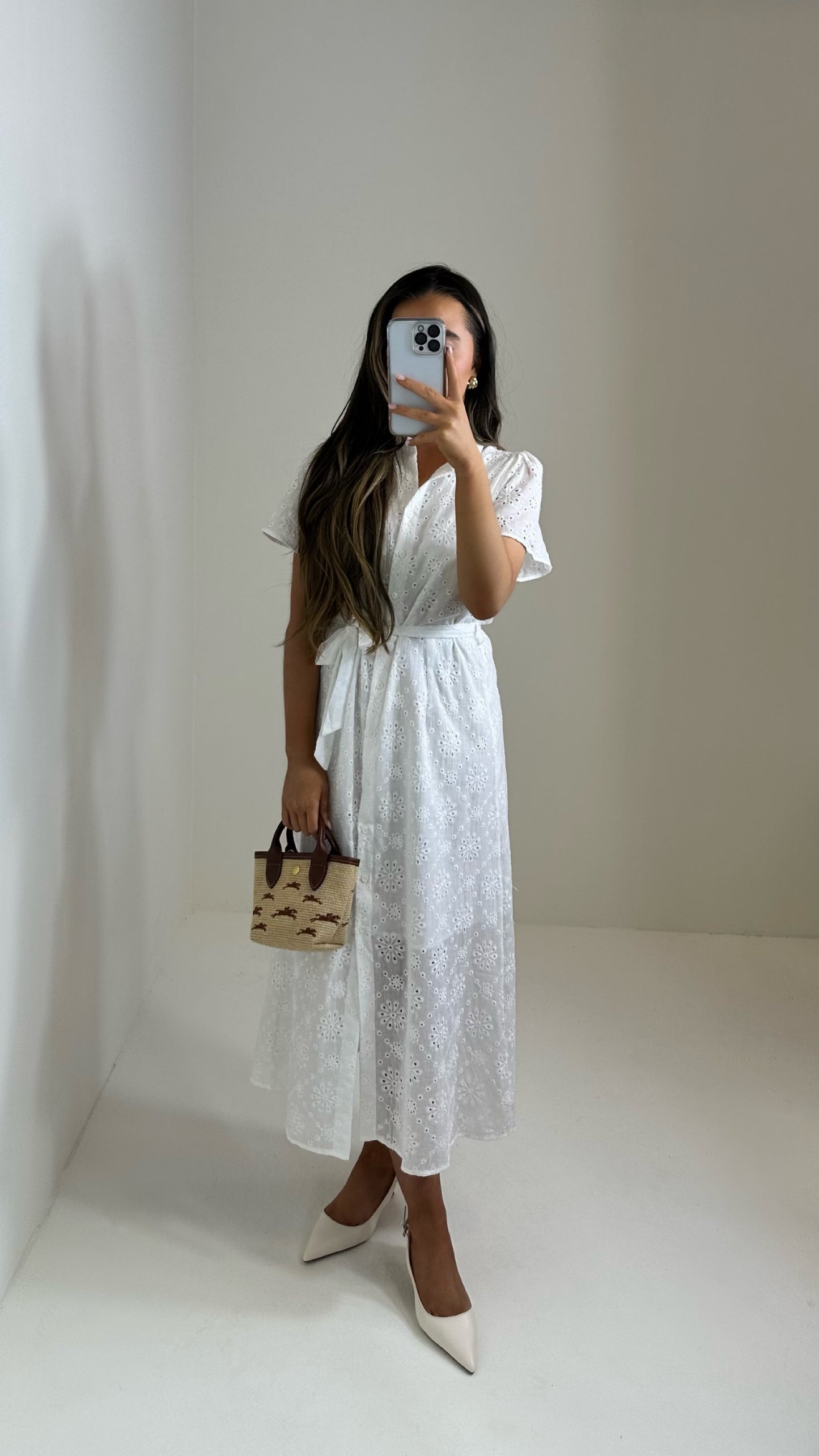 Fleur White Lace Dress