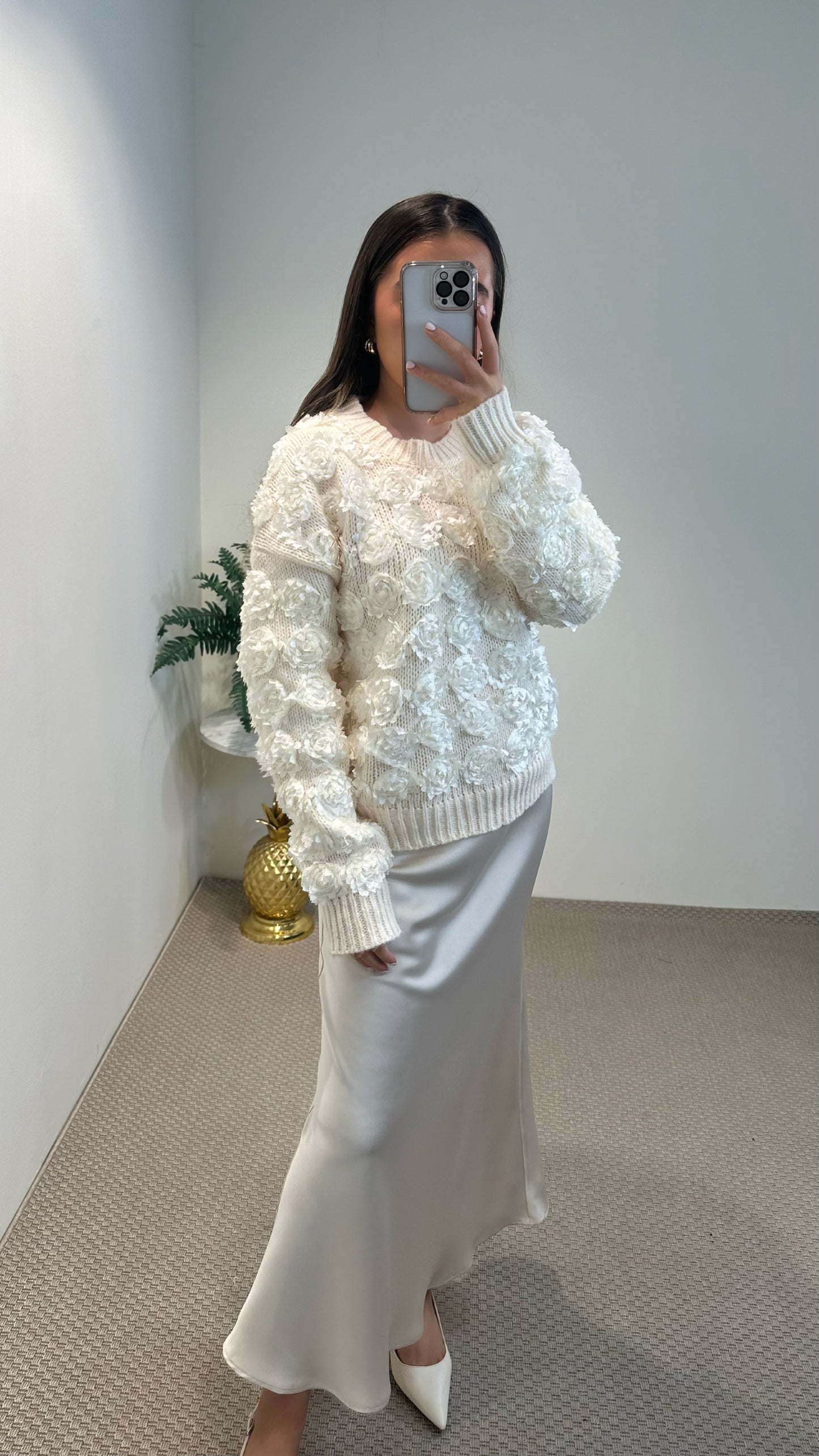 Cream Rose Jumper