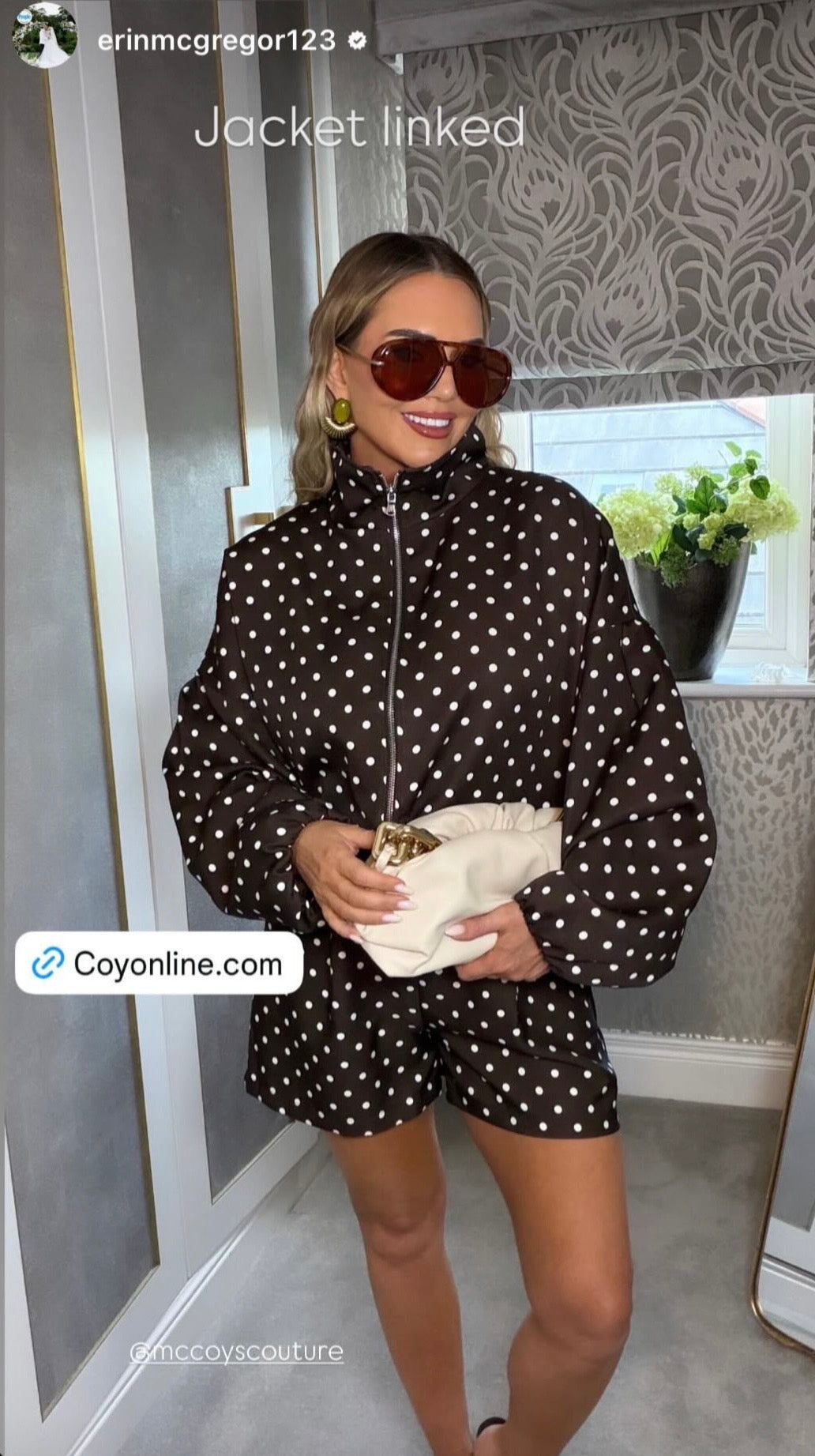 Erin Chocolate Polka Dot Jacket