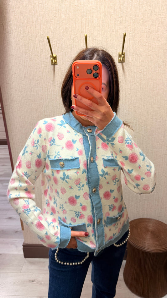 Floral Print Cardigan