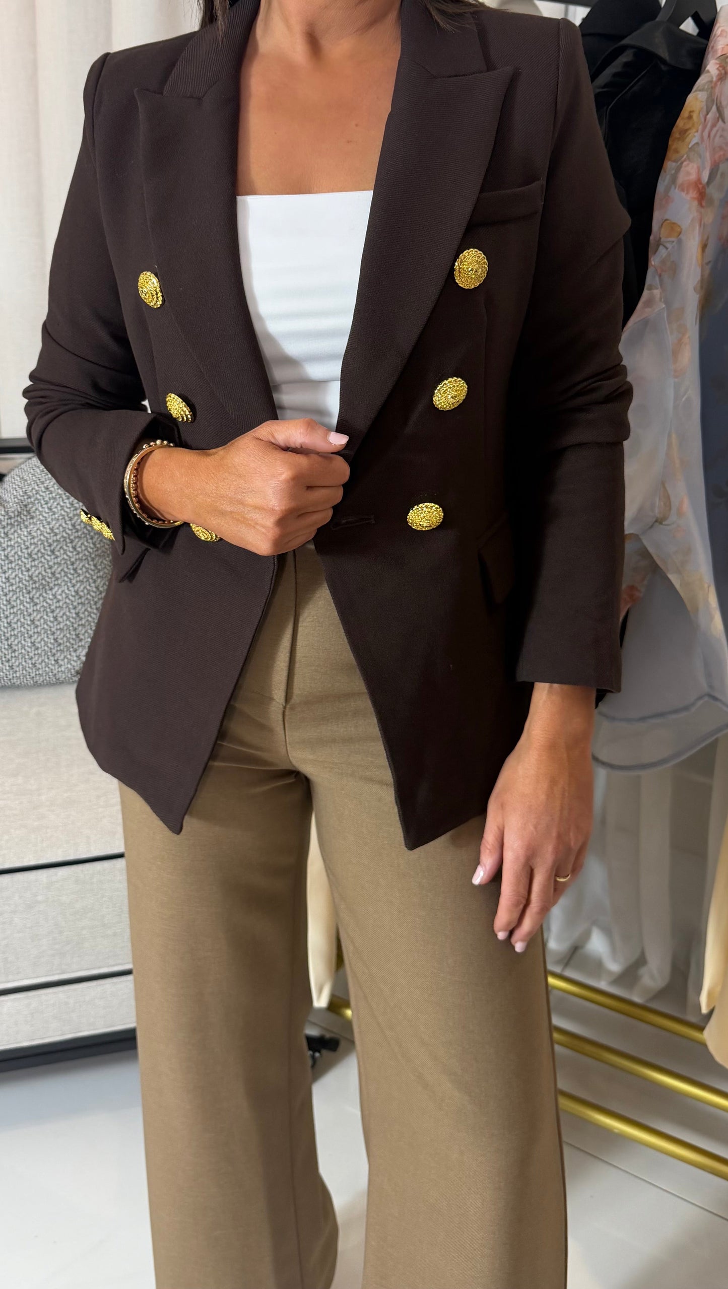 Sophie Chocolate Brown Blazer