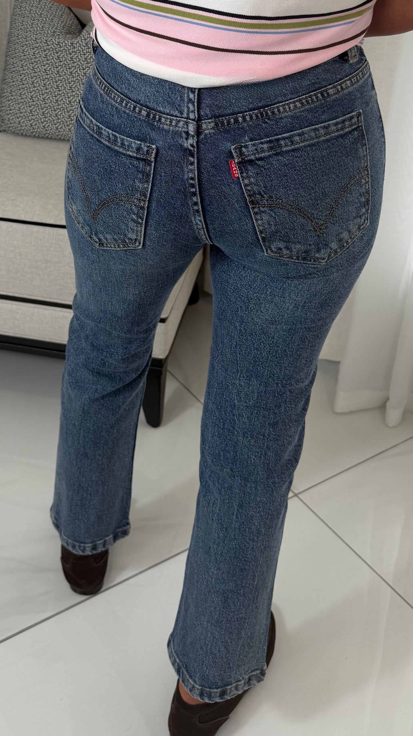 Dark Denim Mom Cropped Jeans