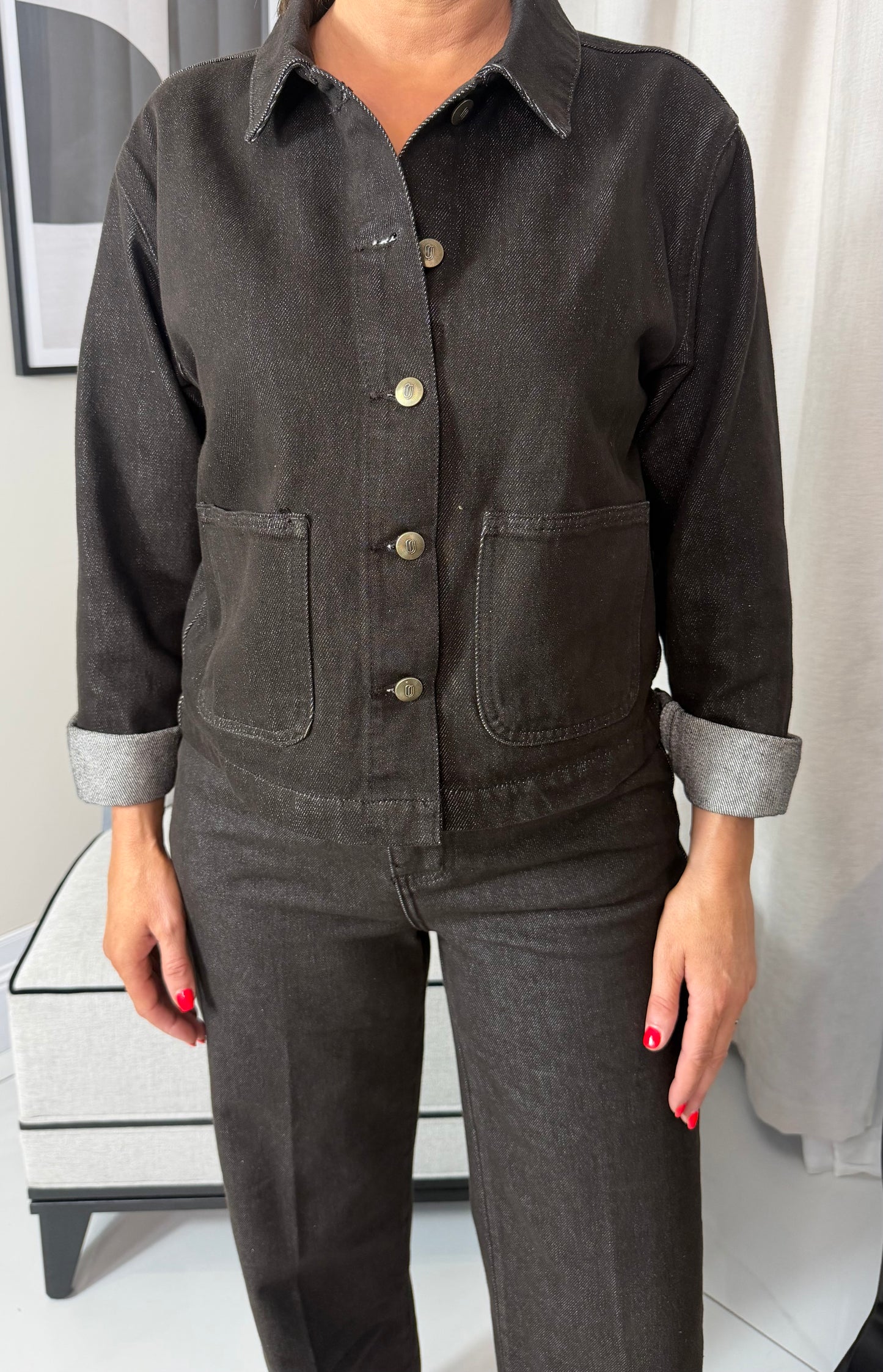 Kate Dark Brown Denim Jacket