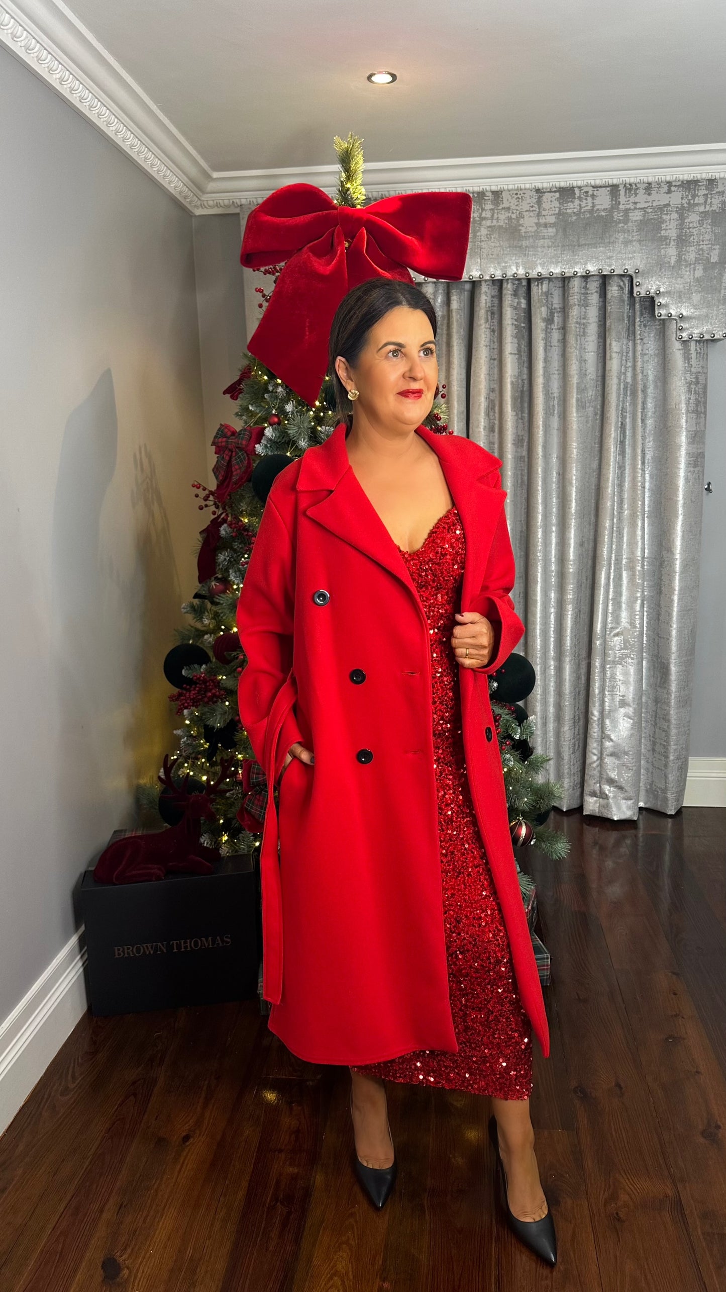 Red Belted Coat