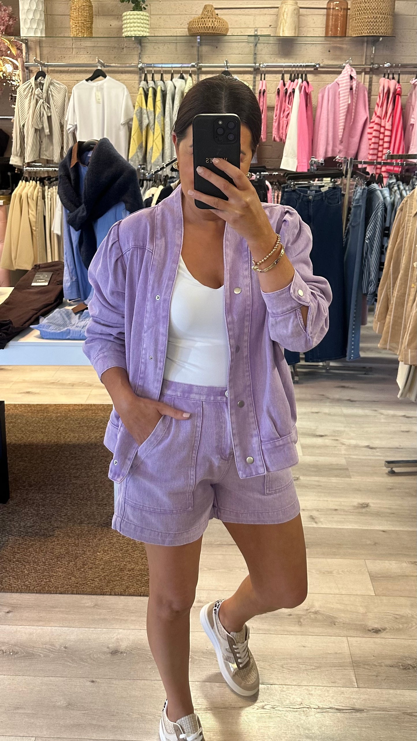 Lilac Denim Jacket