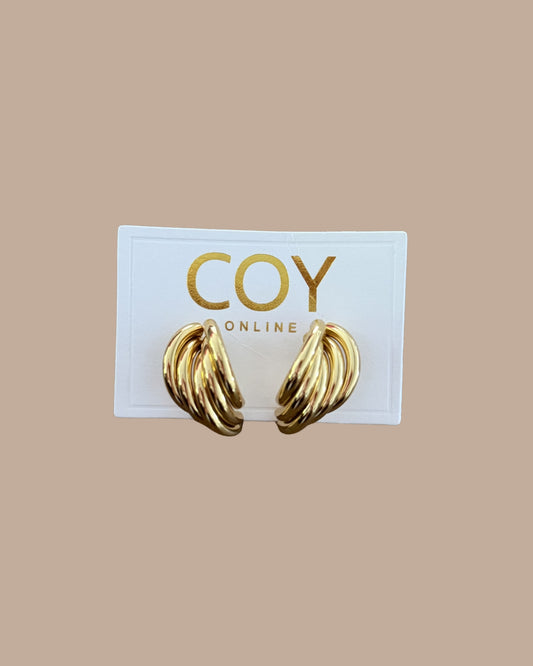 Iris Golden Stacked Earrings