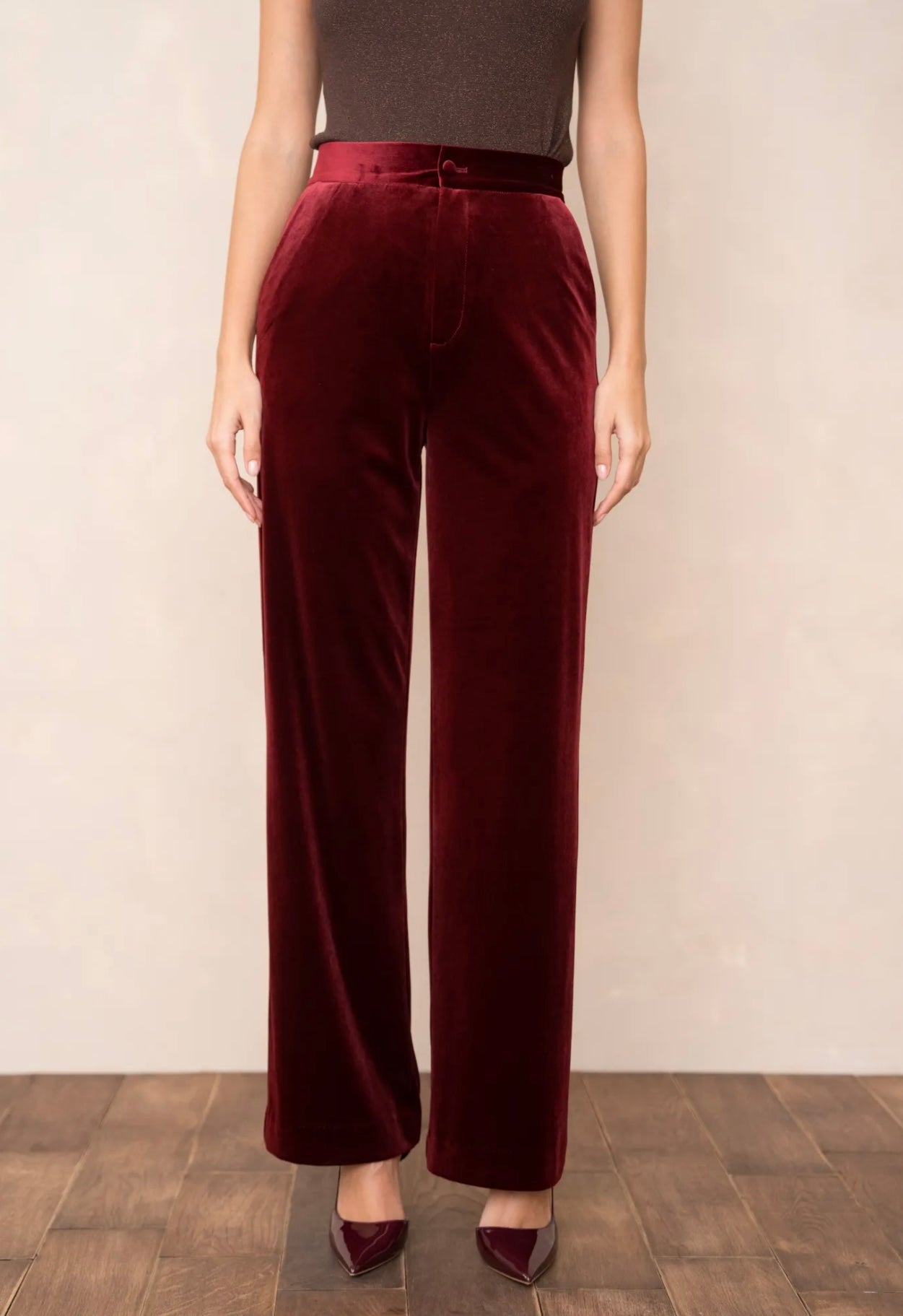 Wine Velvet Trousers