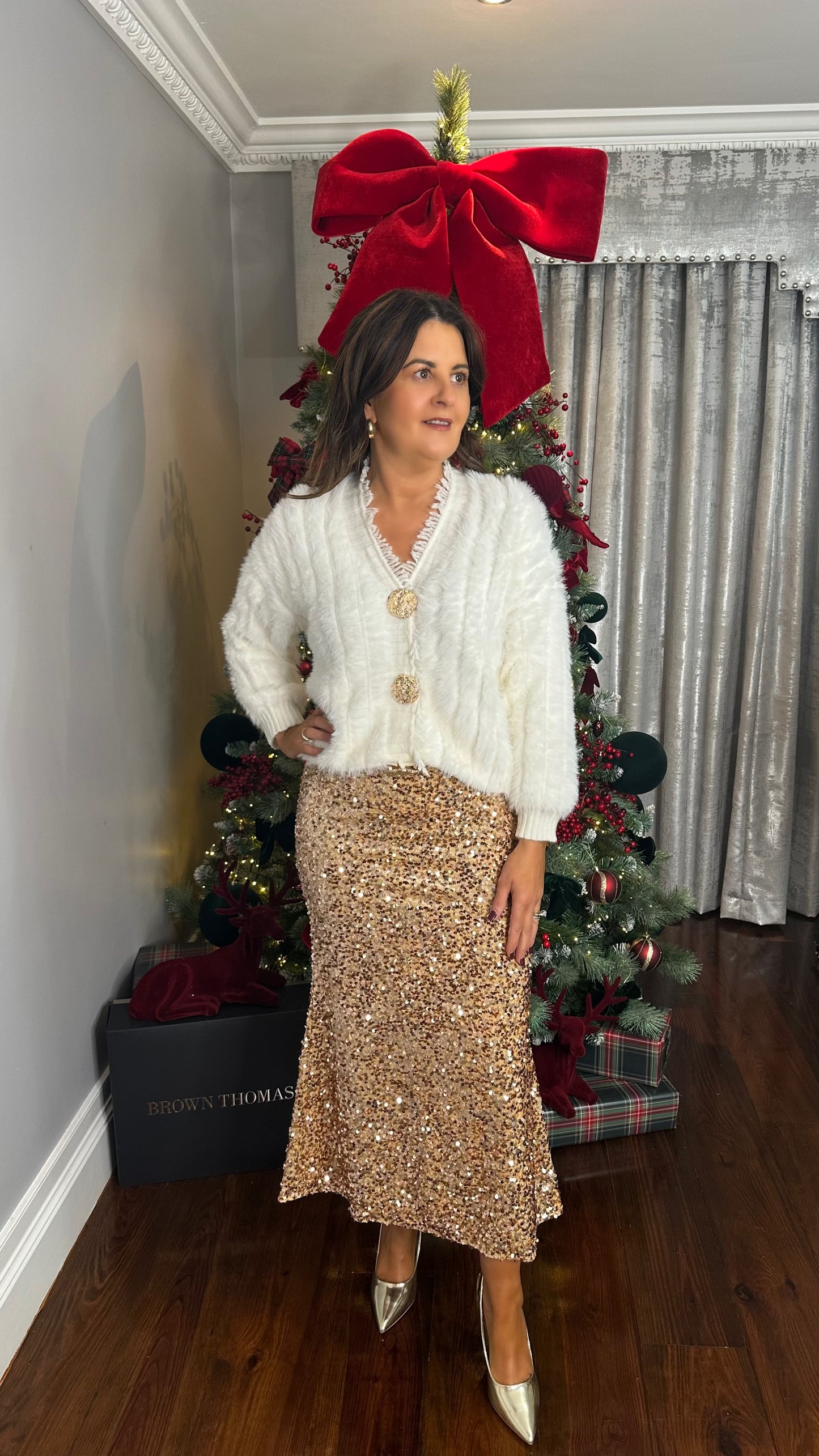Gold Sequin Skirt