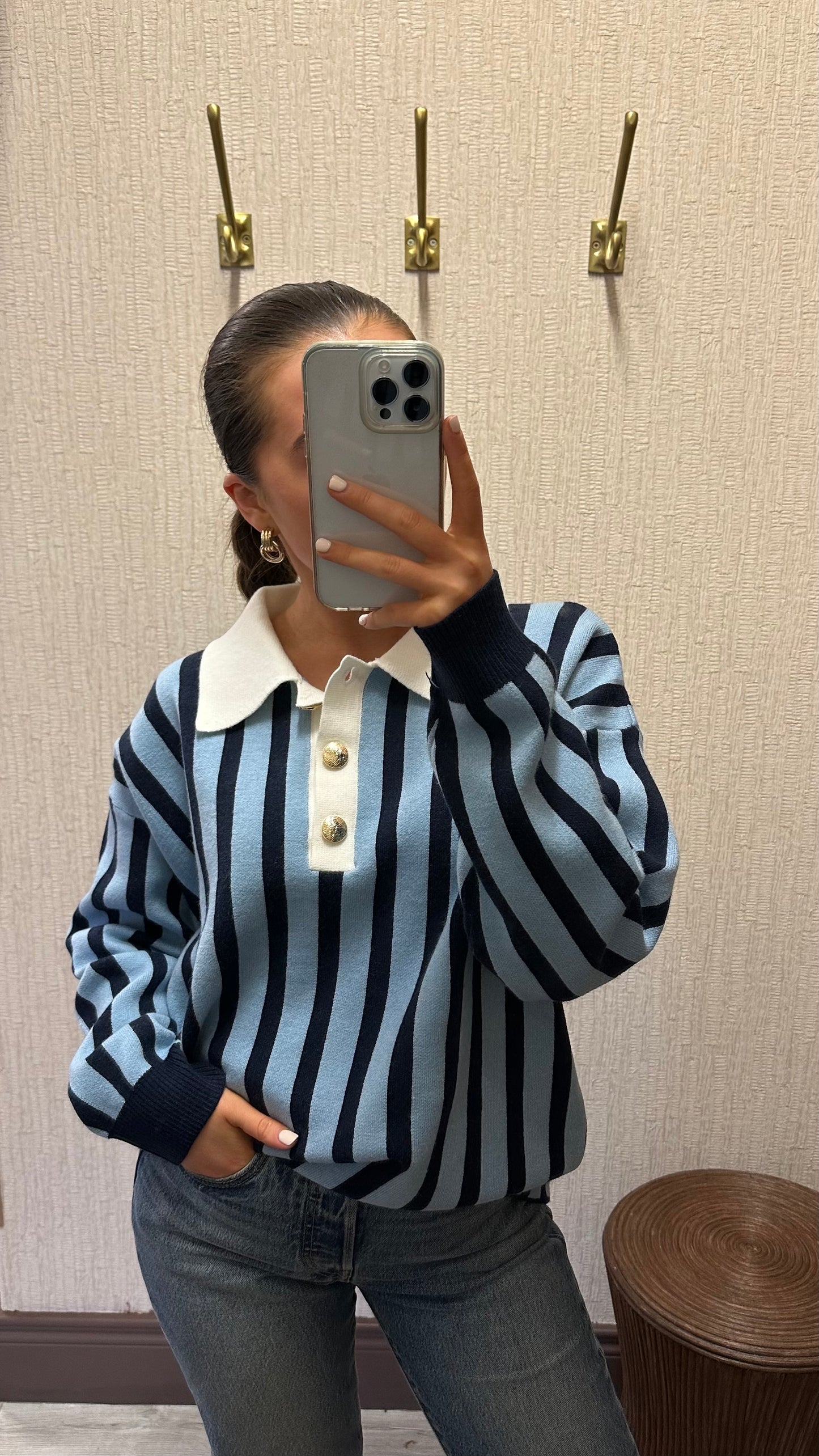 Navy & Blue Rugby Knit