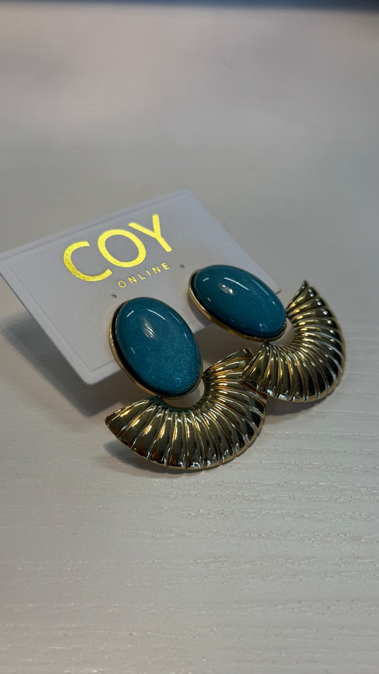 Teal Stone Earrings