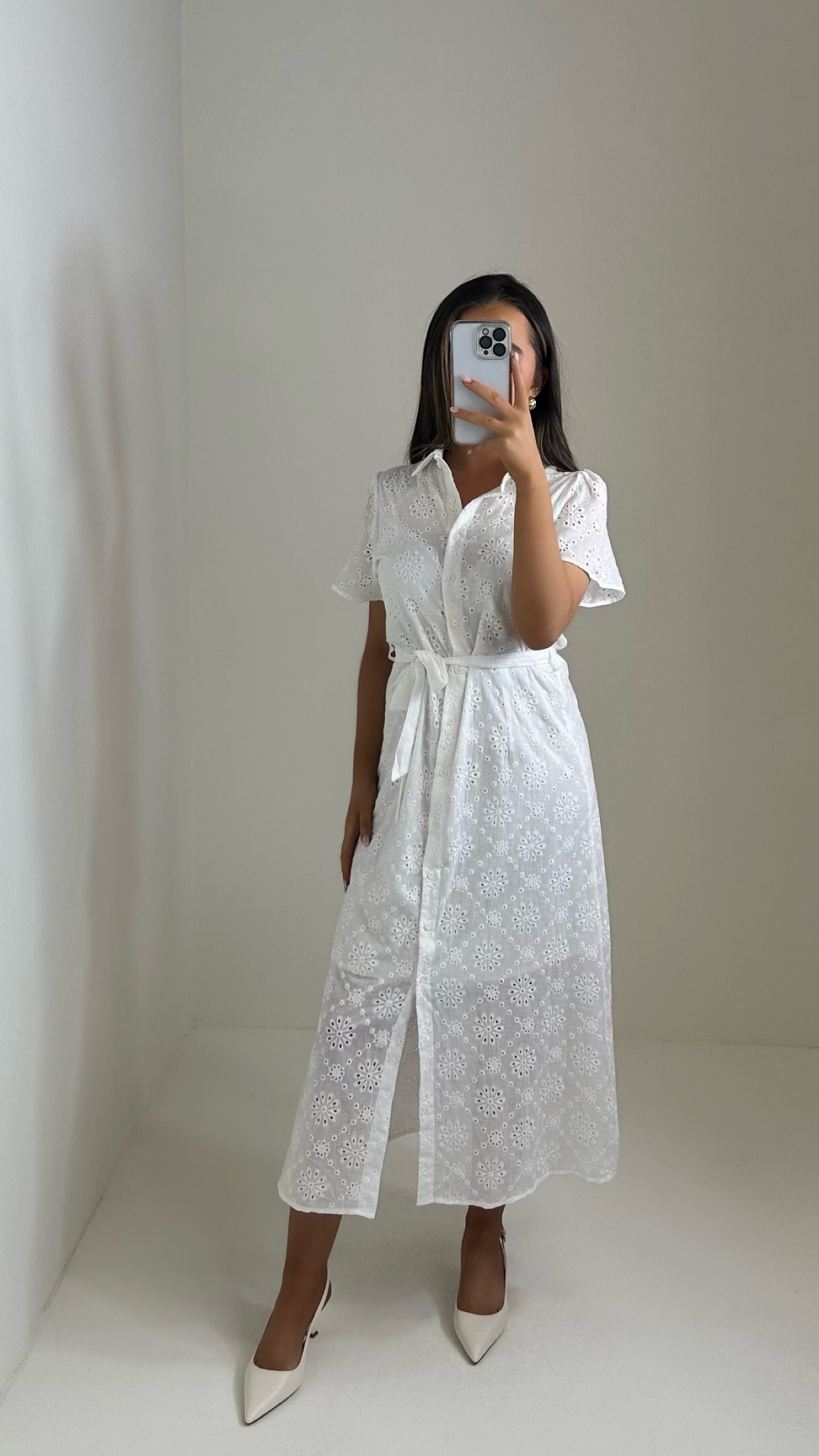 Fleur White Lace Dress