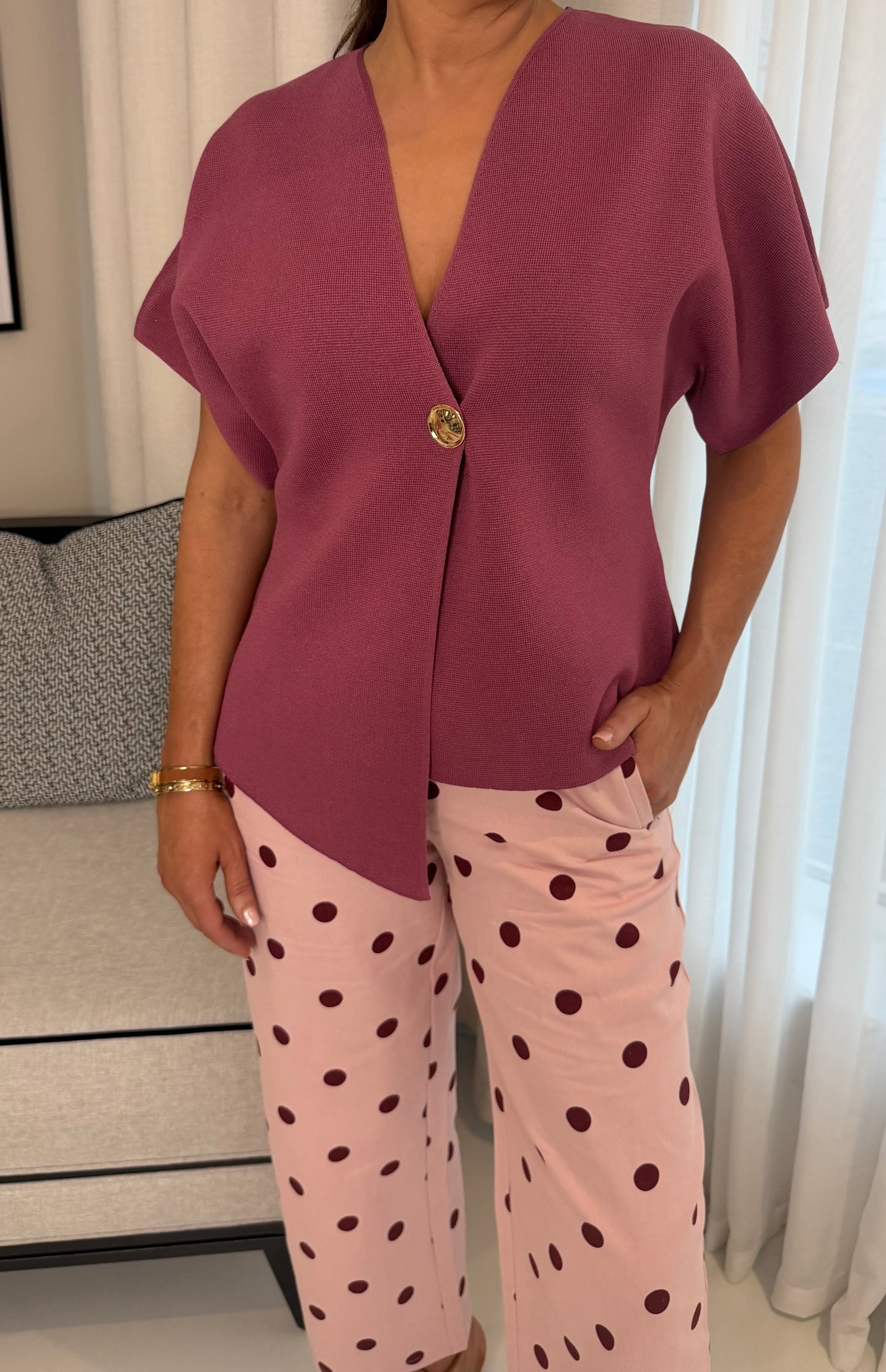 Mauve Knit Top