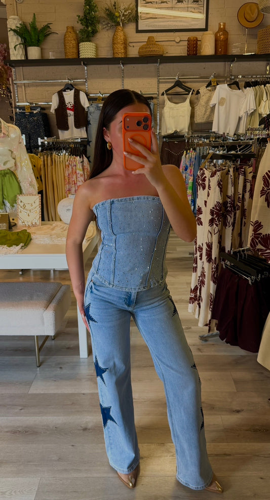 Star Diamanté Jeans