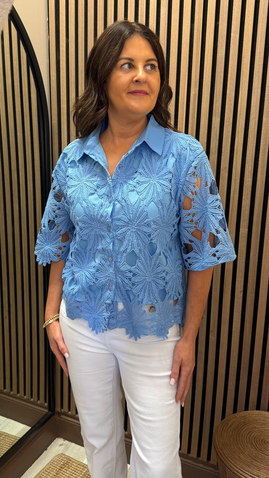 Blue Lace Shirt