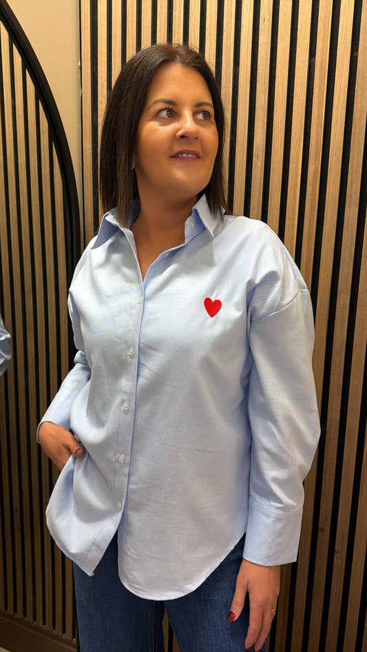 Blue Shirt with Heart