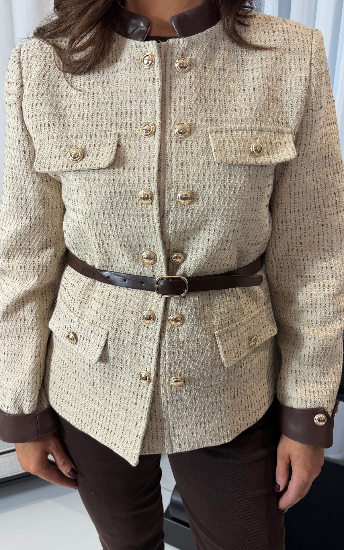 Cream Tweed Blazer