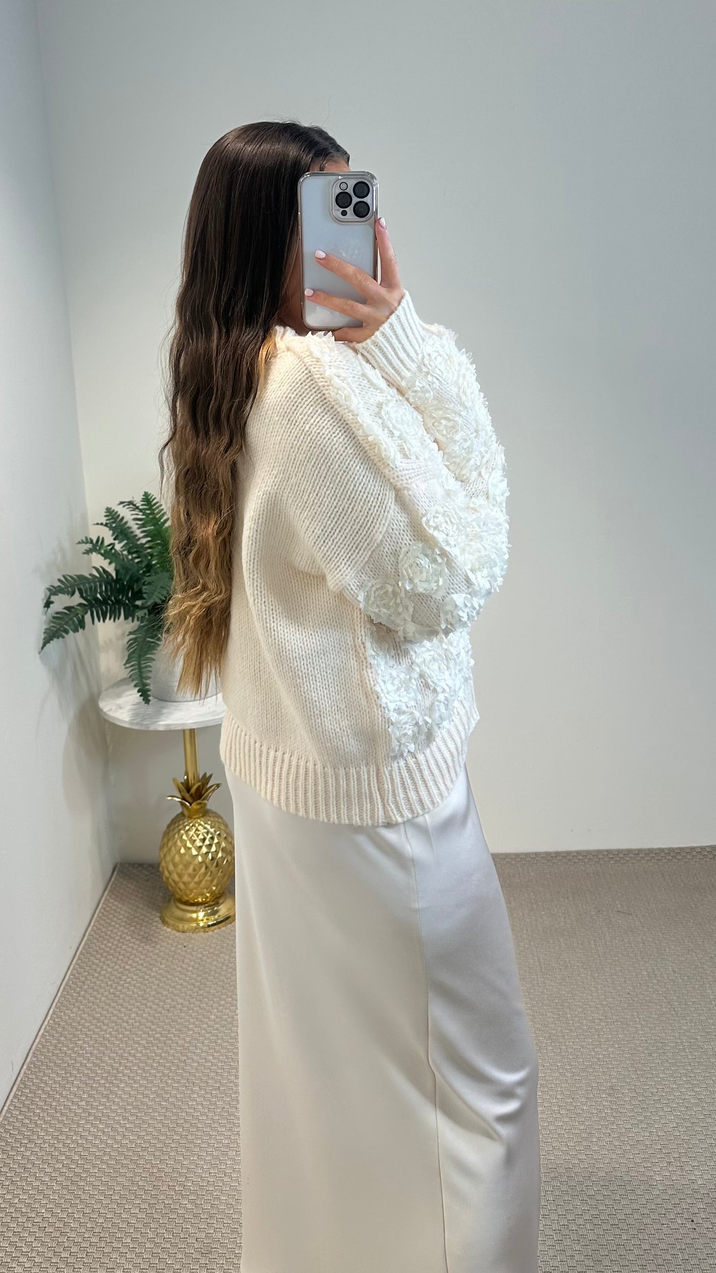 Cream Rose Jumper