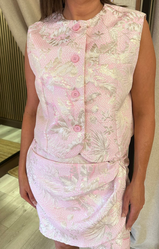 Pink & Gold Waistcoat