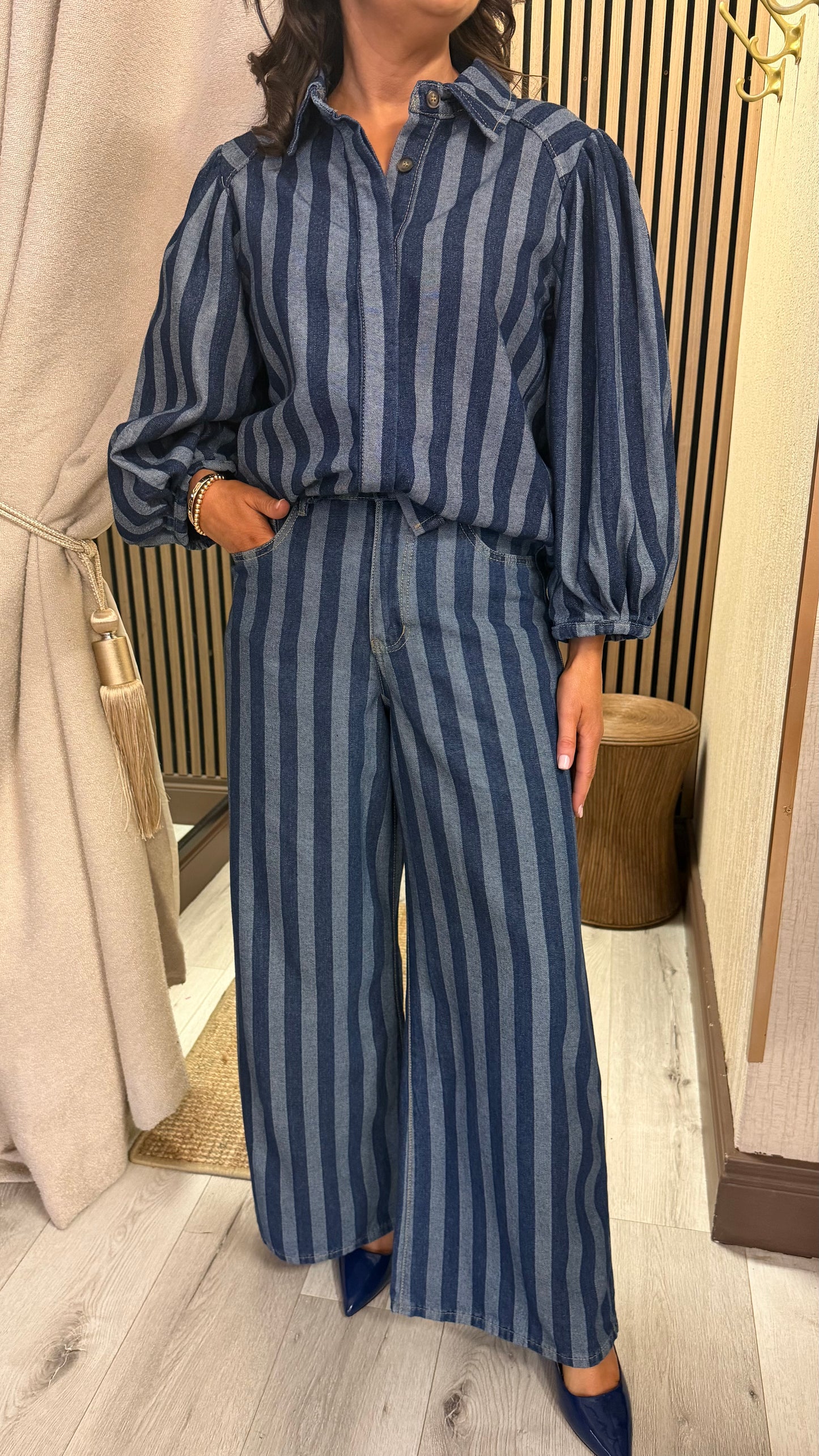 Denim Striped Jeans