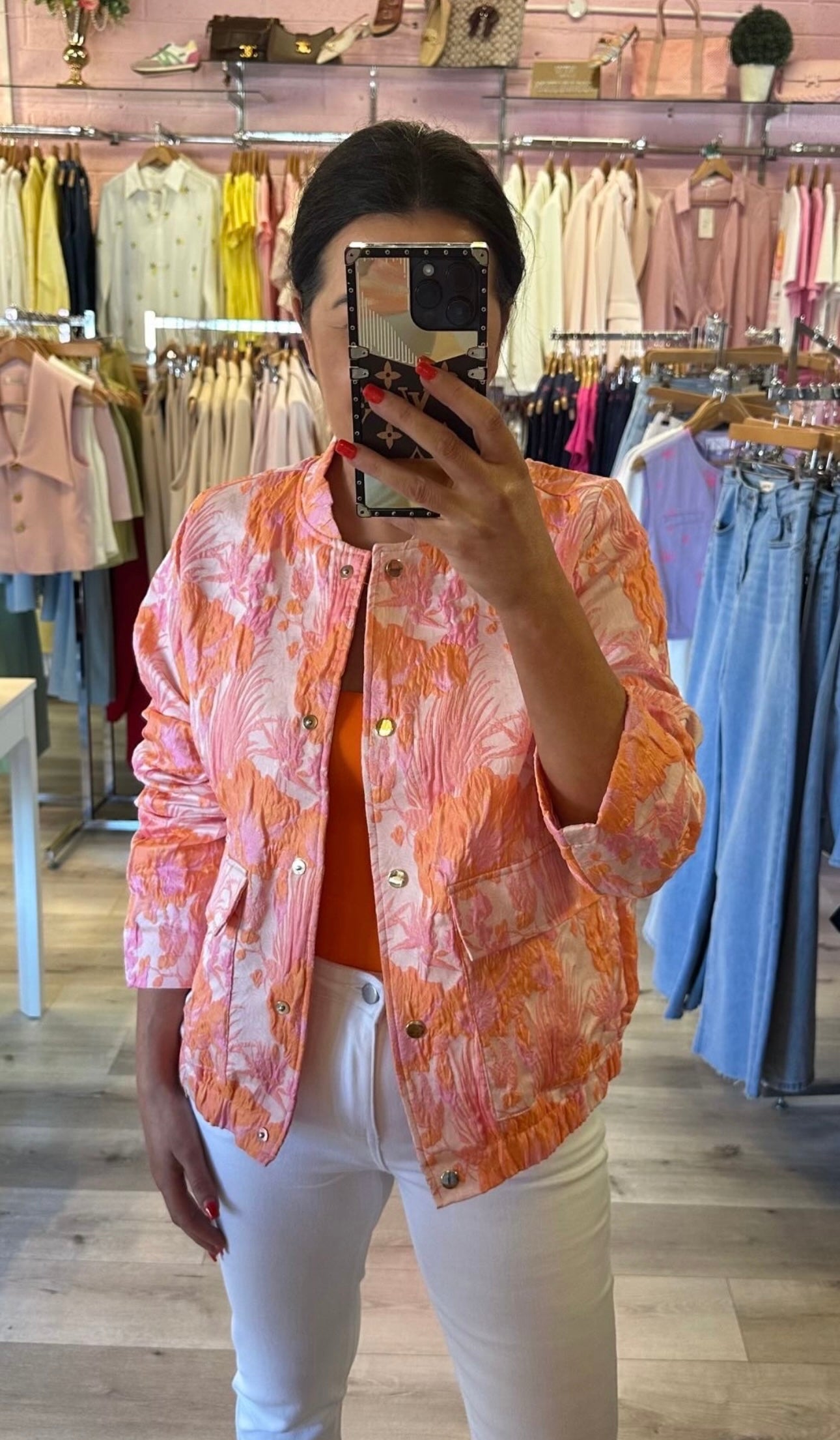 Orange & Pink Bomber Jacket