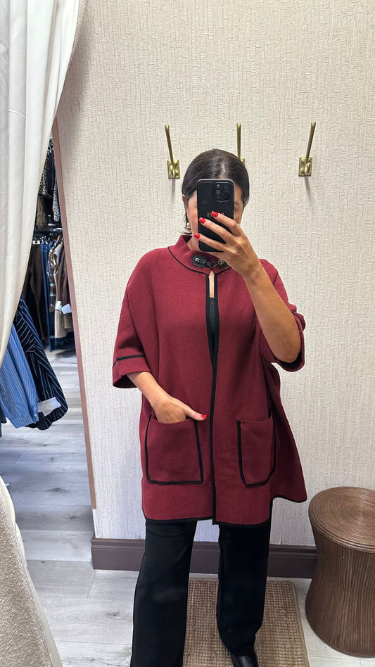 Wine Cape Cardigan