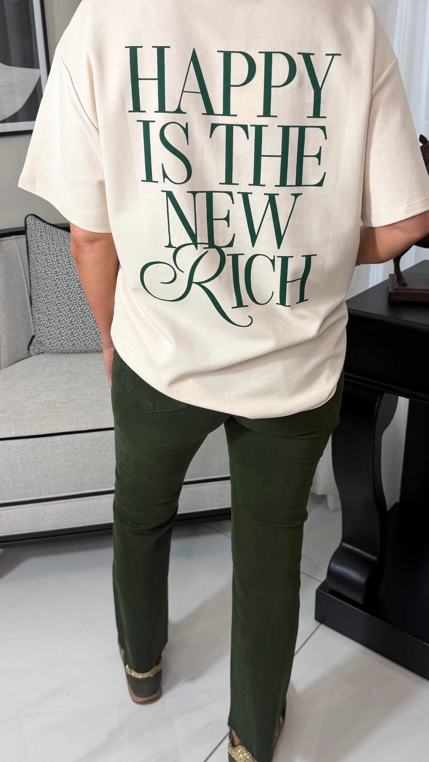 Forest Green Cropped Jeans