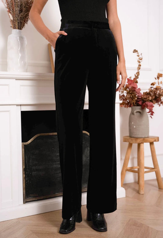 Black Velvet Trousers