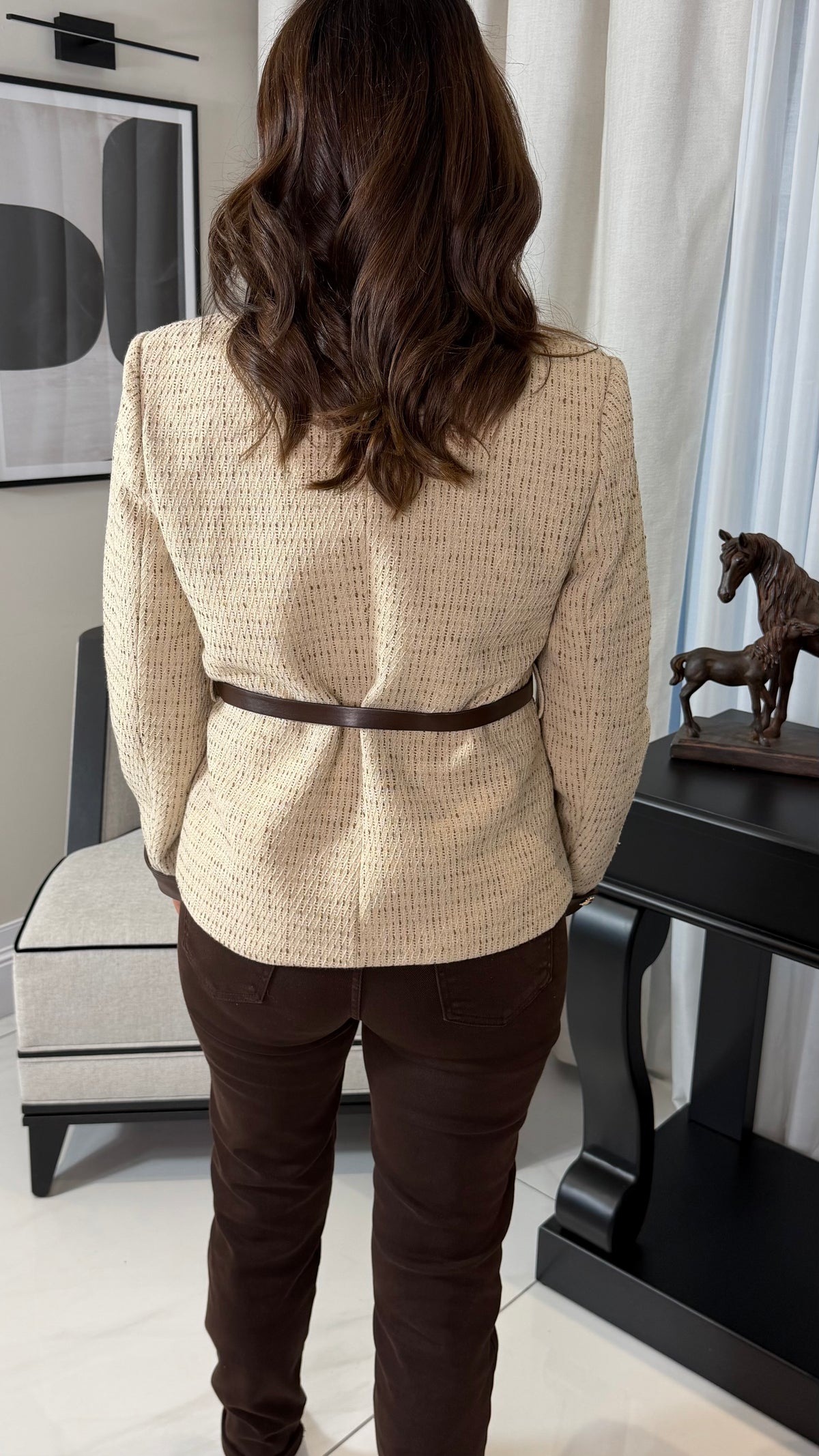 Cream Tweed Blazer