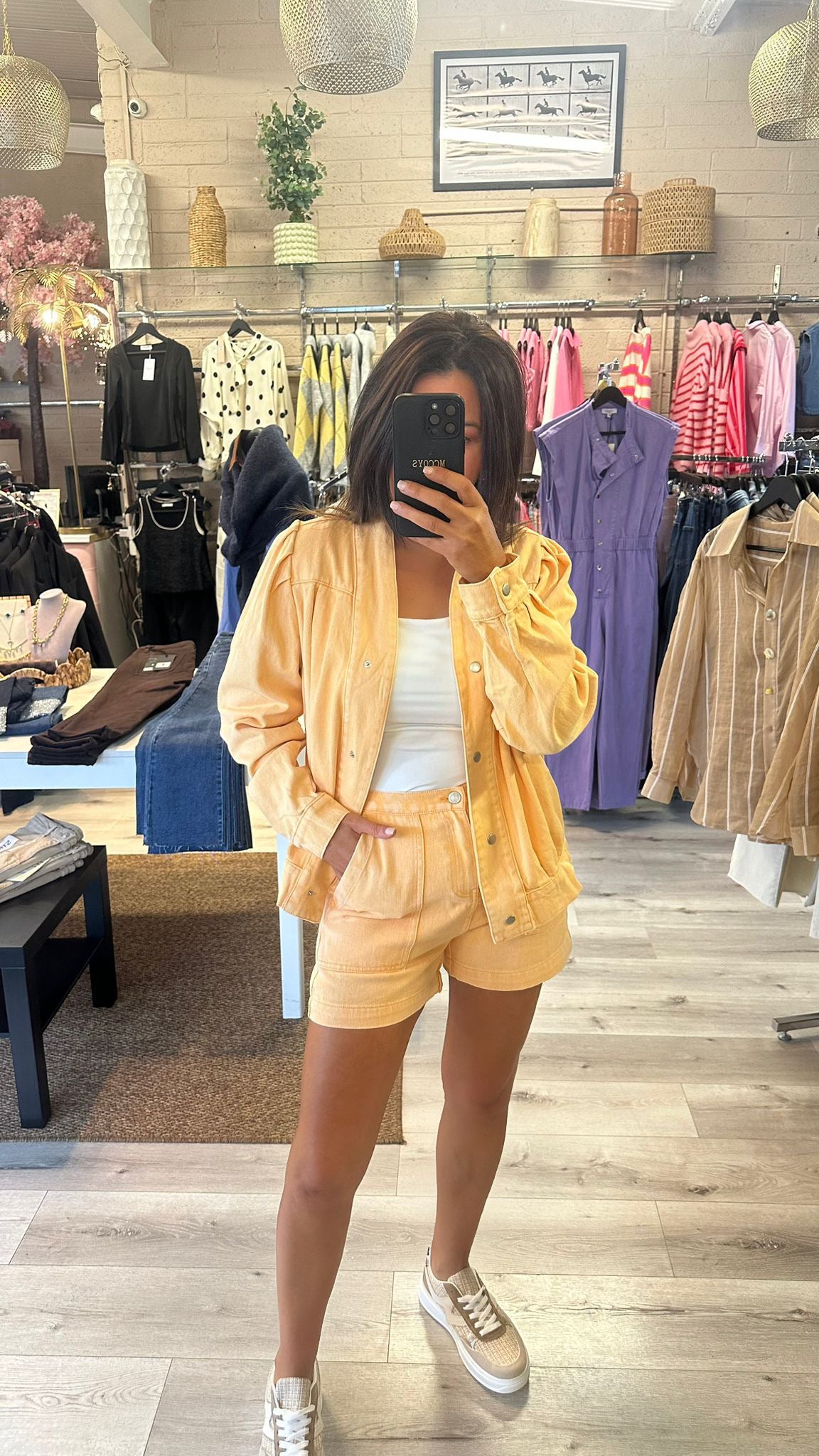Orange Denim Jacket