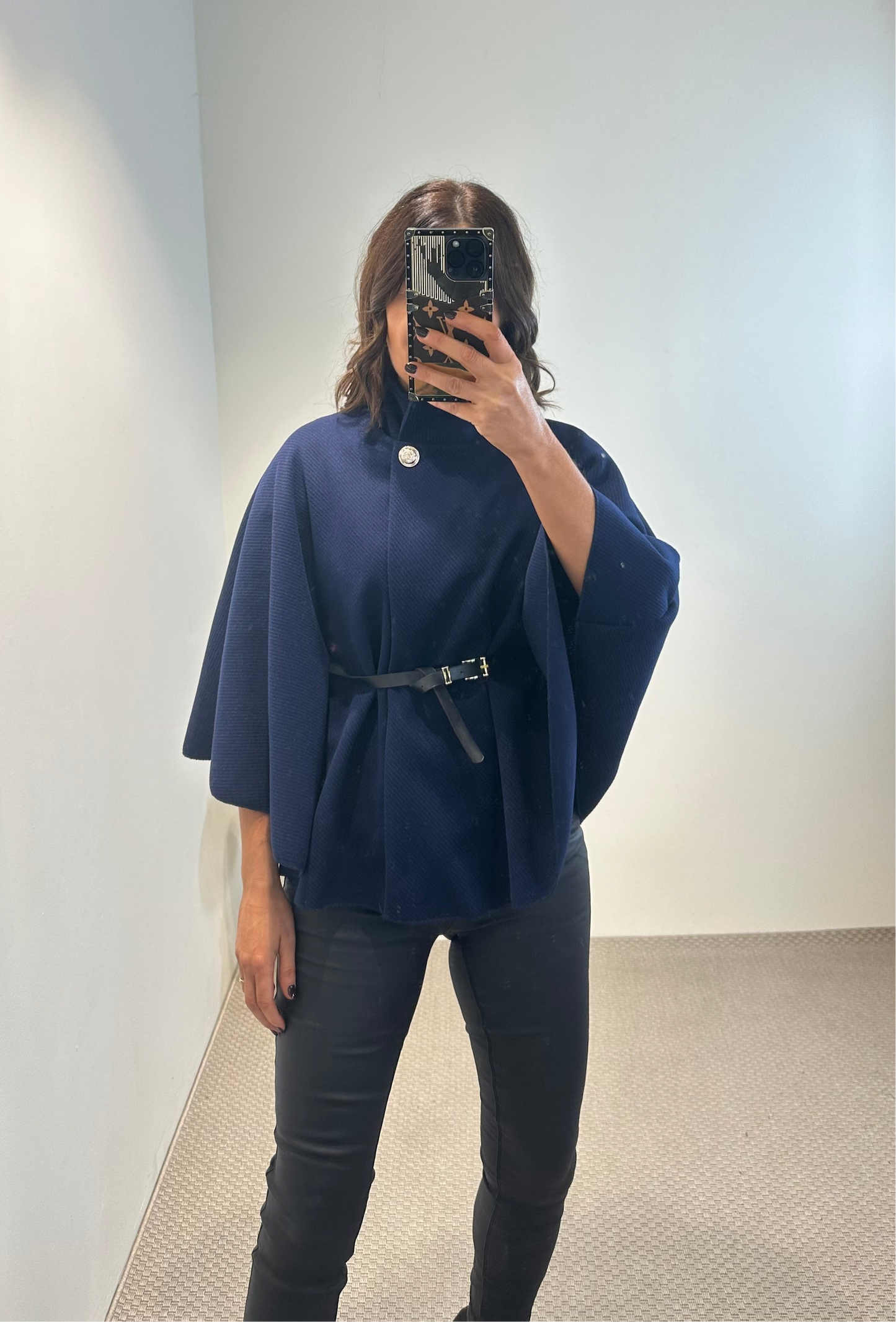 Navy Cape with Belt