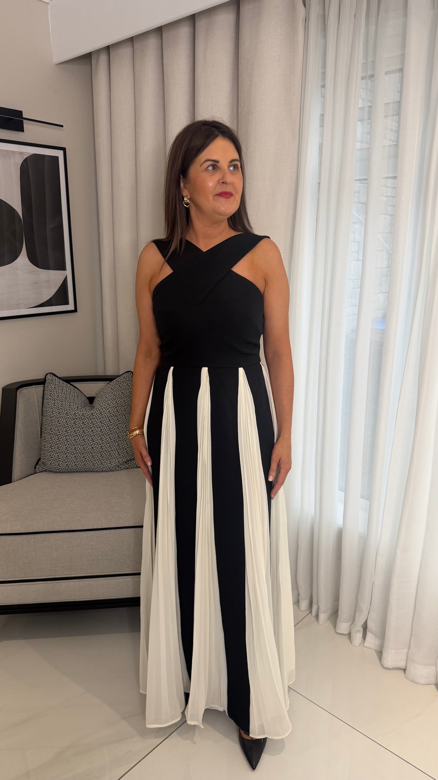 Erin Black & White Dress