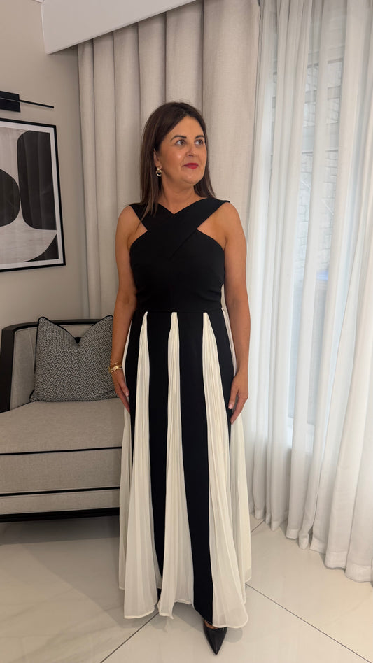 Christine Black & White Dress