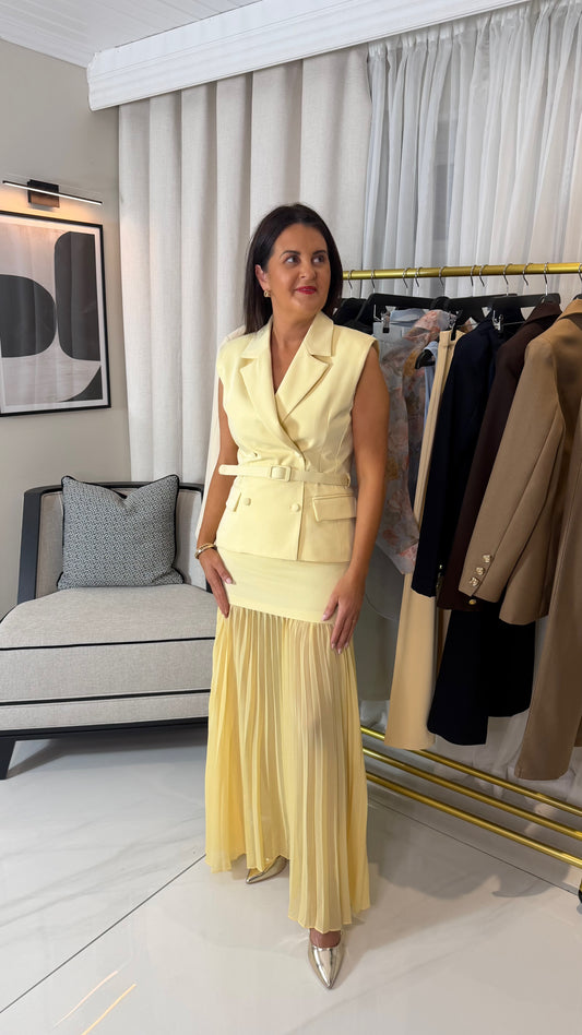 Yellow Skort with Sheer Bottom