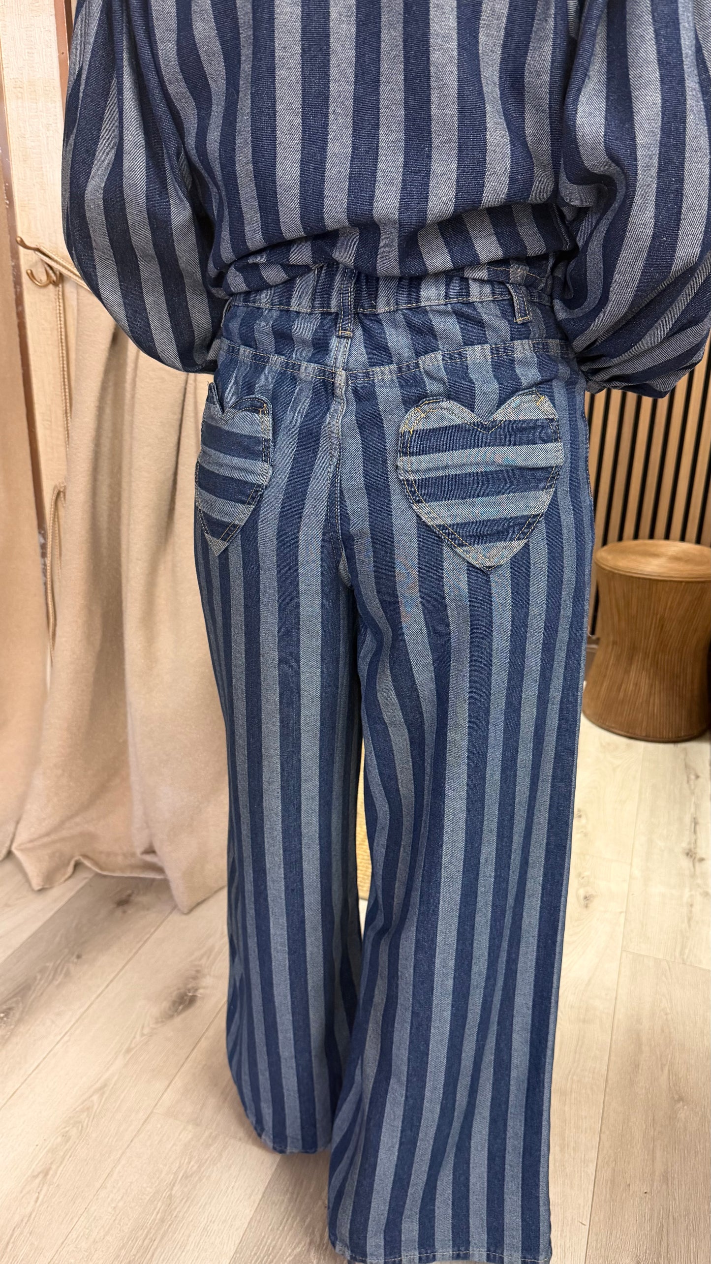 Denim Striped Jeans