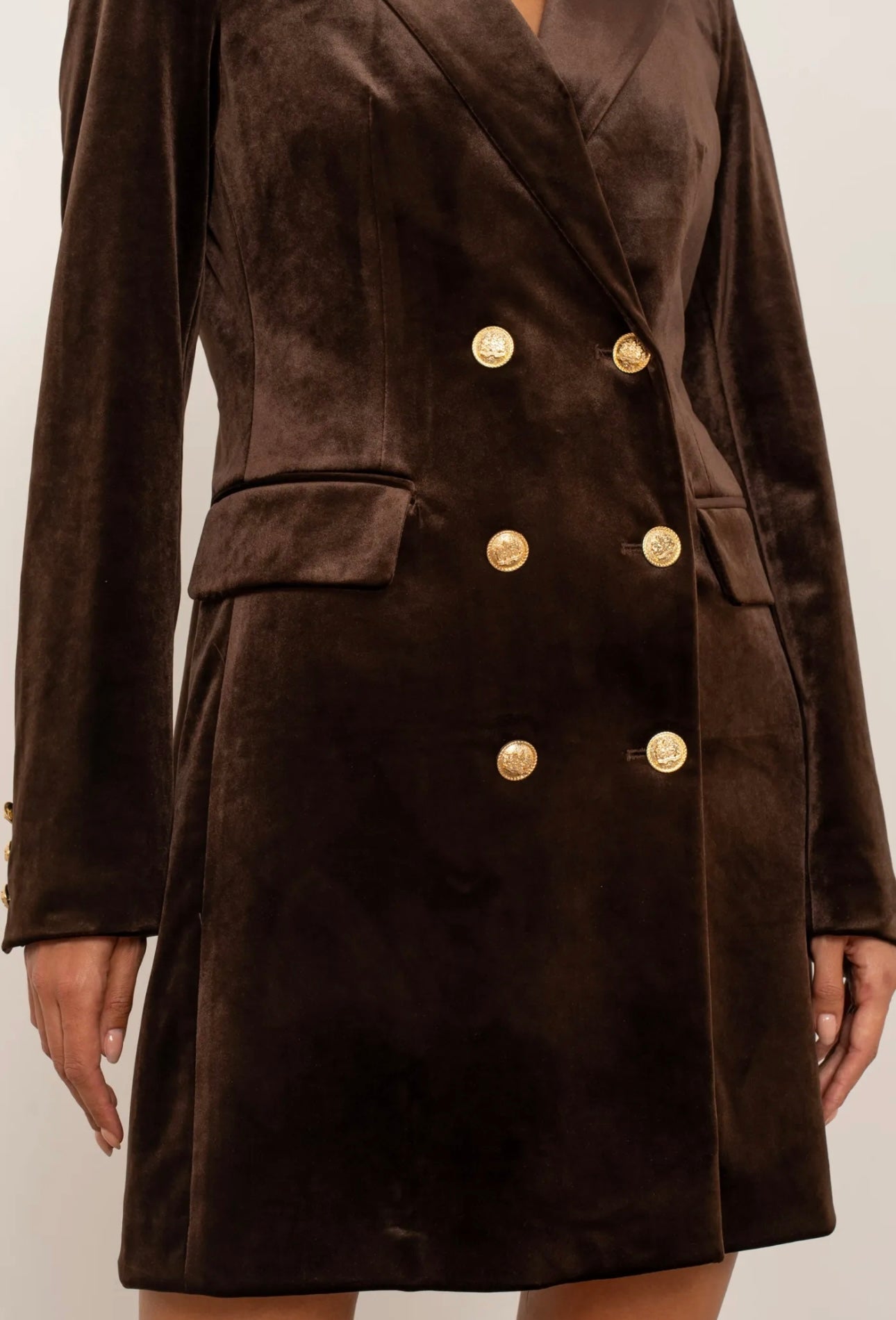 Chocolate Brown Blazer Dress