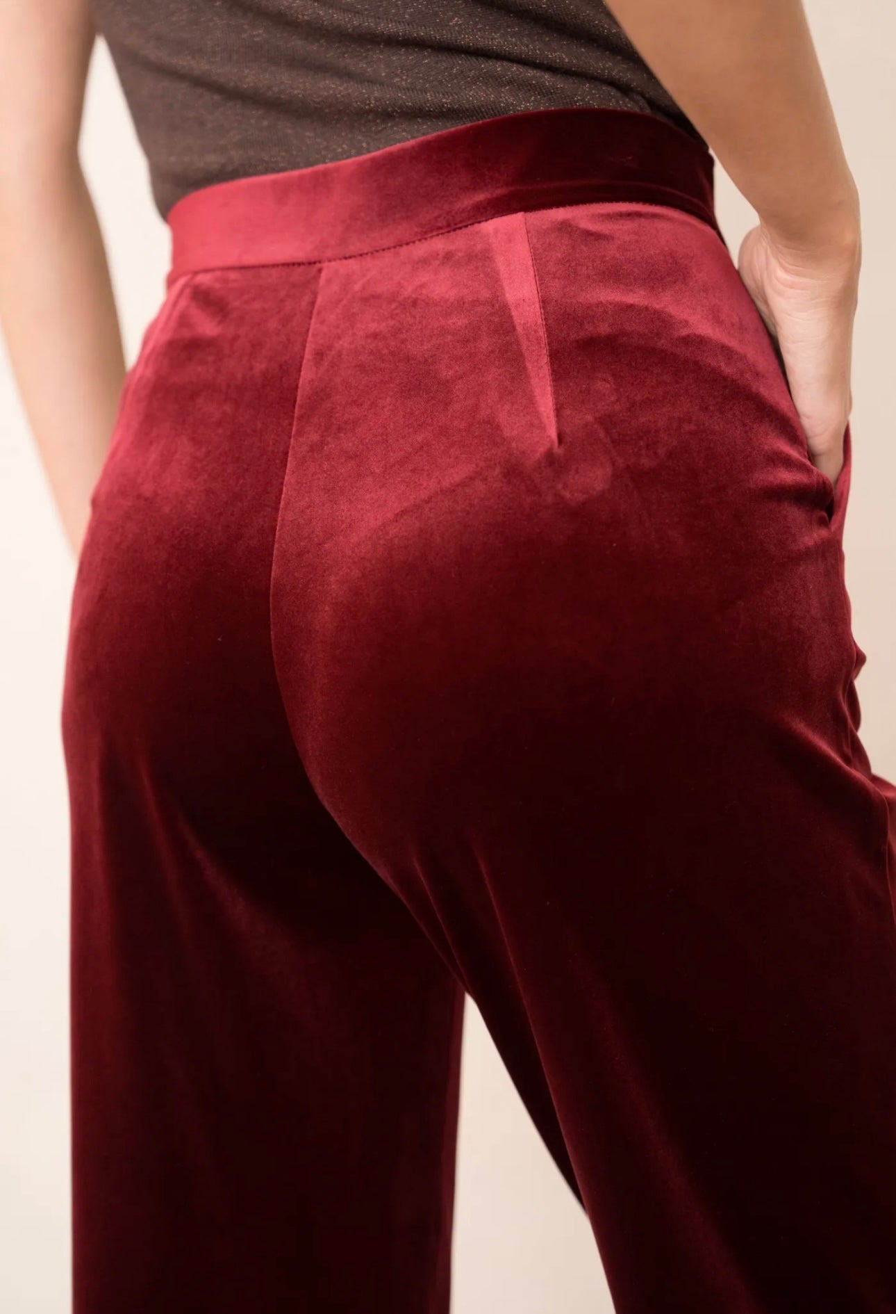 Wine Velvet Trousers