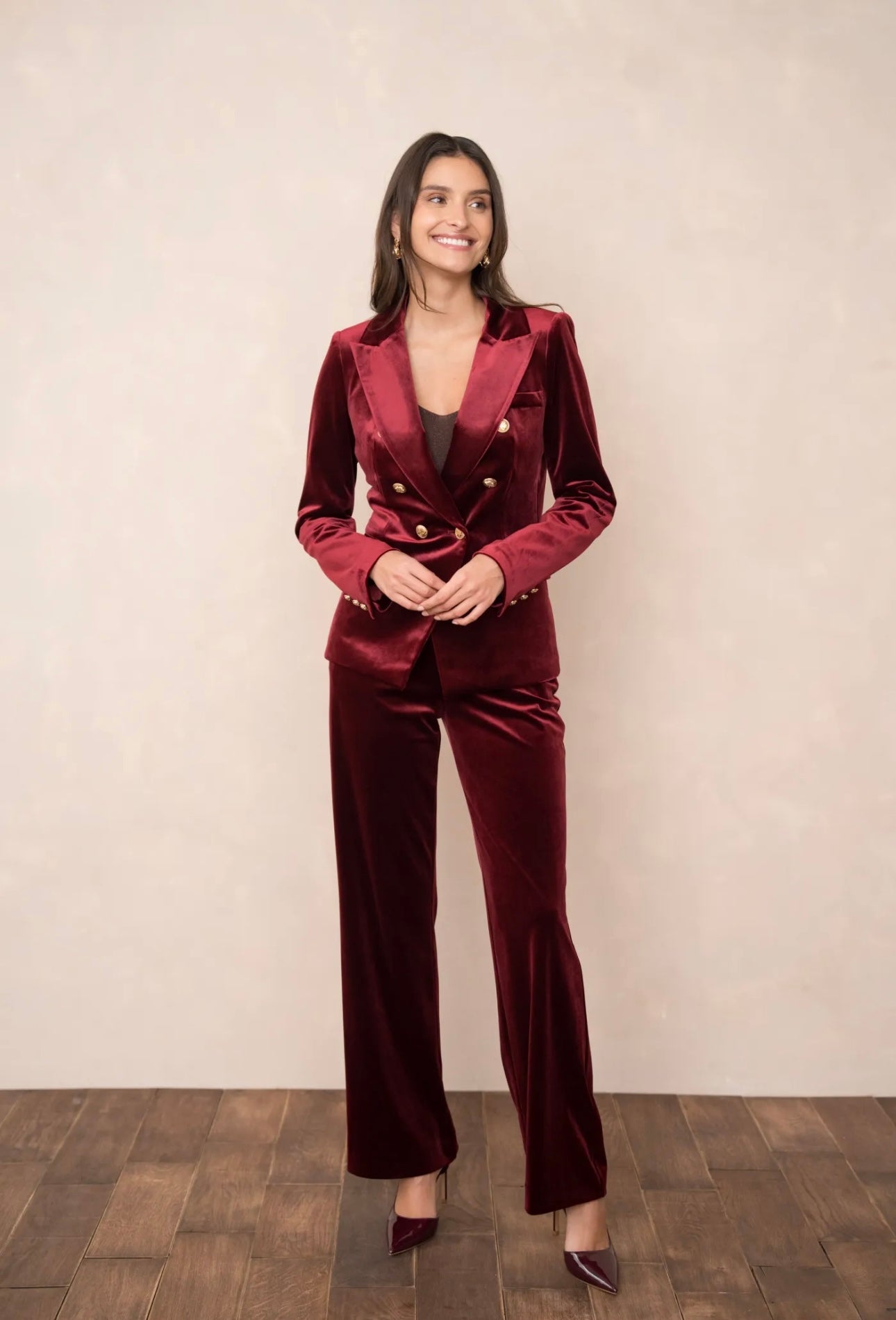 Wine Velvet Trousers