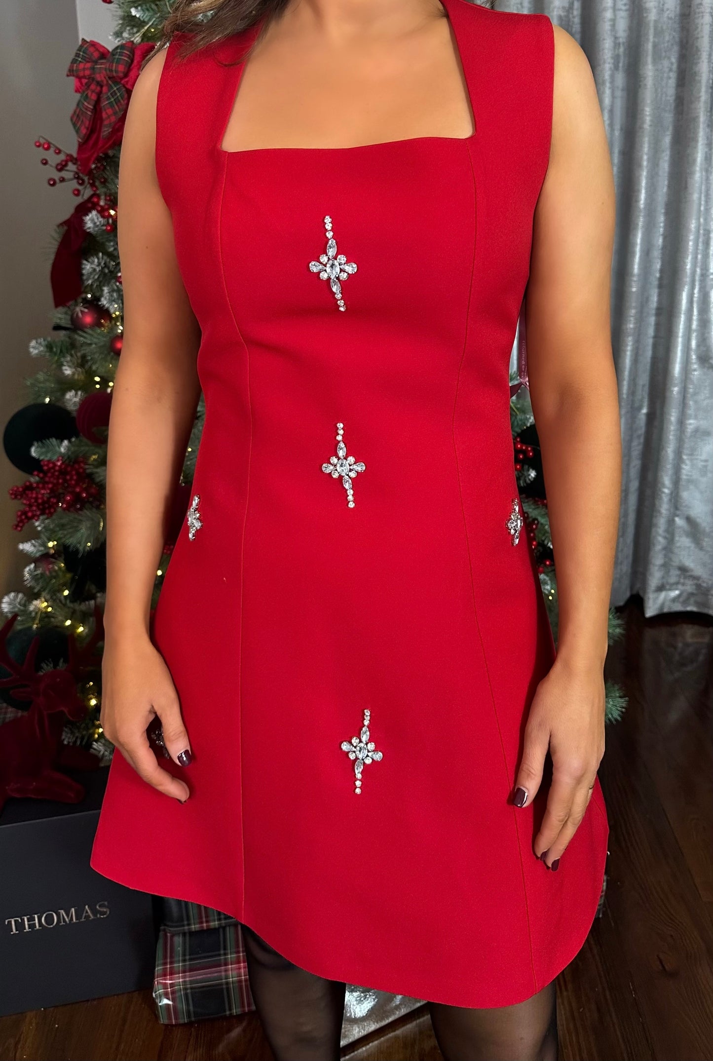 Ada Embellished A-Line Dress