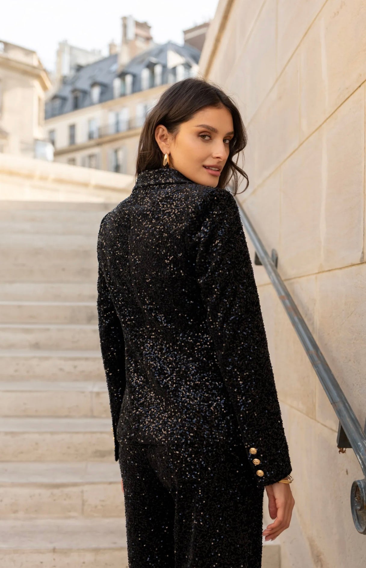 Black Sequin Blazer