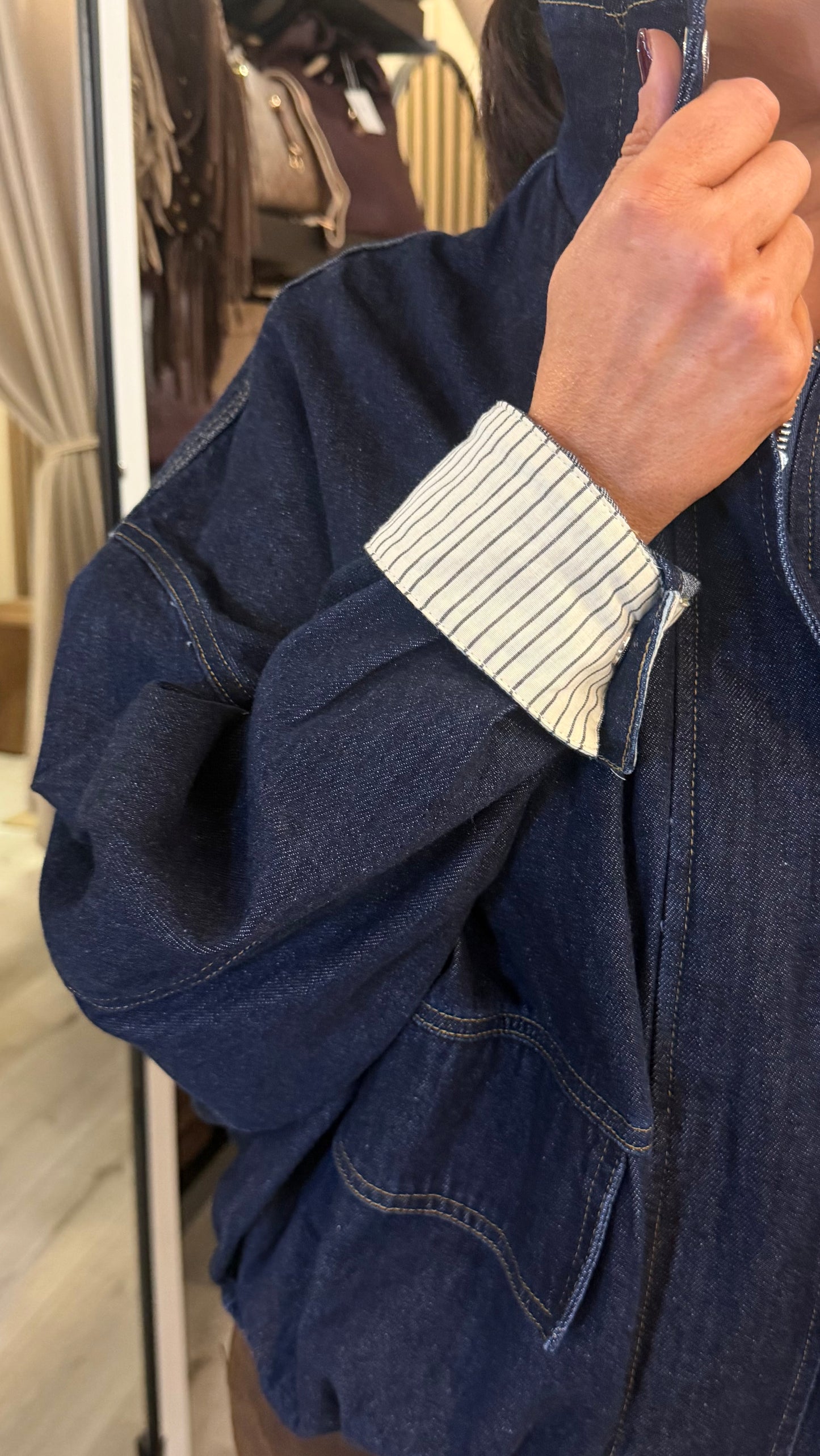 Dark Denim Utility Jacket
