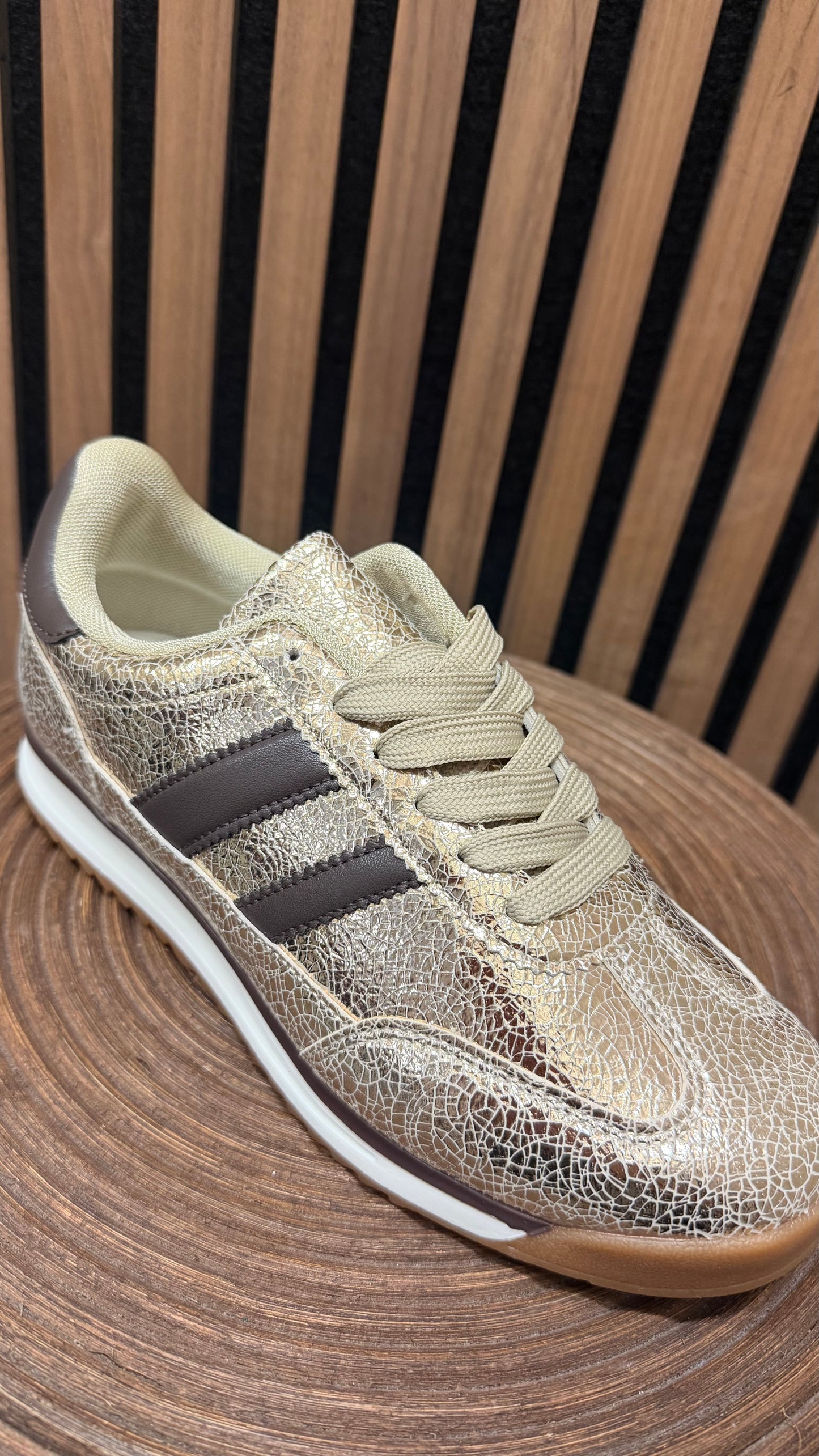 Gold & Brown Trainers